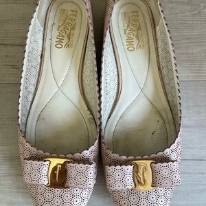 Salvatore Ferragamo Pink Vara Bow Ballerinas
